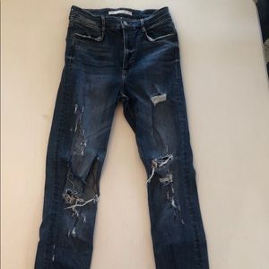 Zara distressed skinny jean size 4